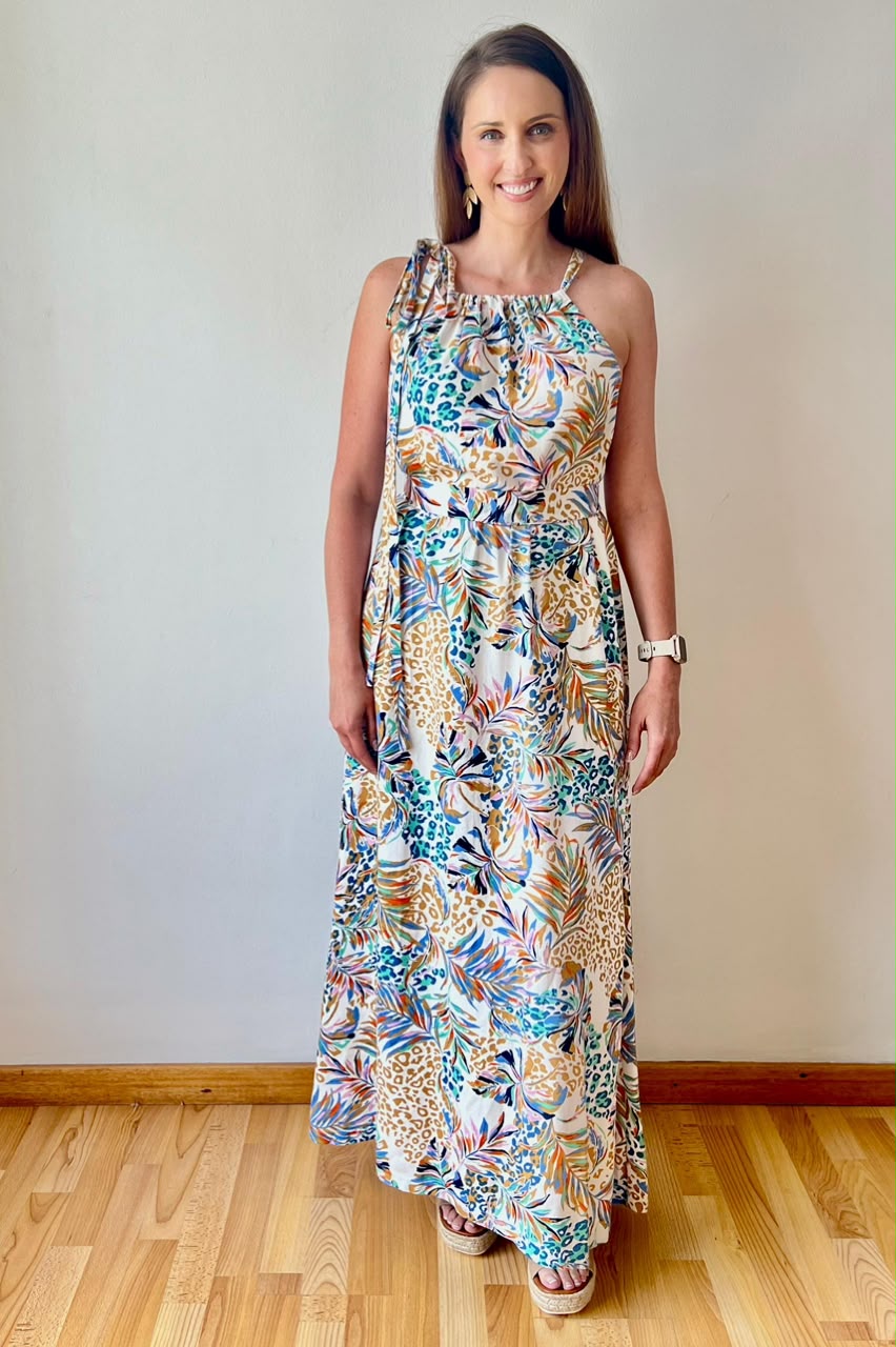 Lelane Halterneck Rayon Linen Dresses