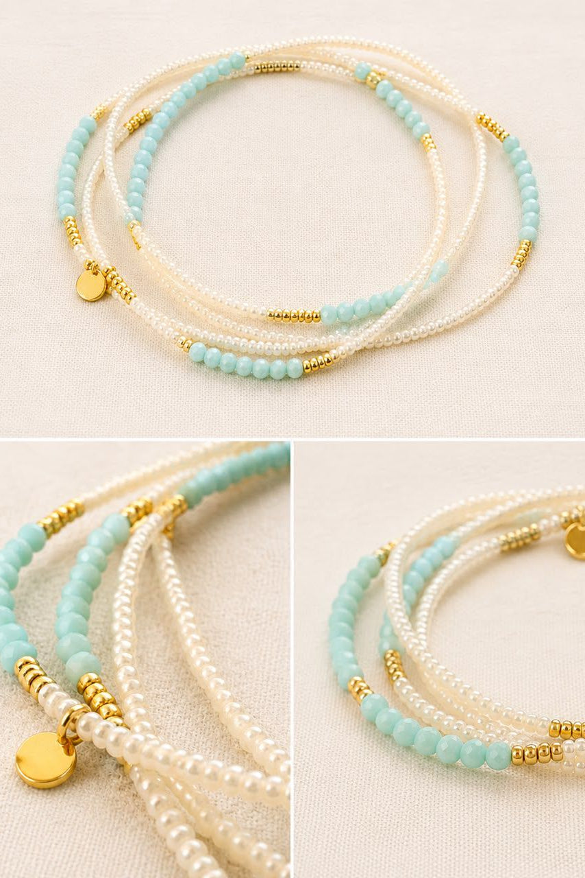 Beaded Five Wrap Bracelets