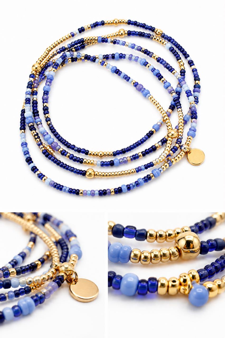 Beaded Five Wrap Bracelets