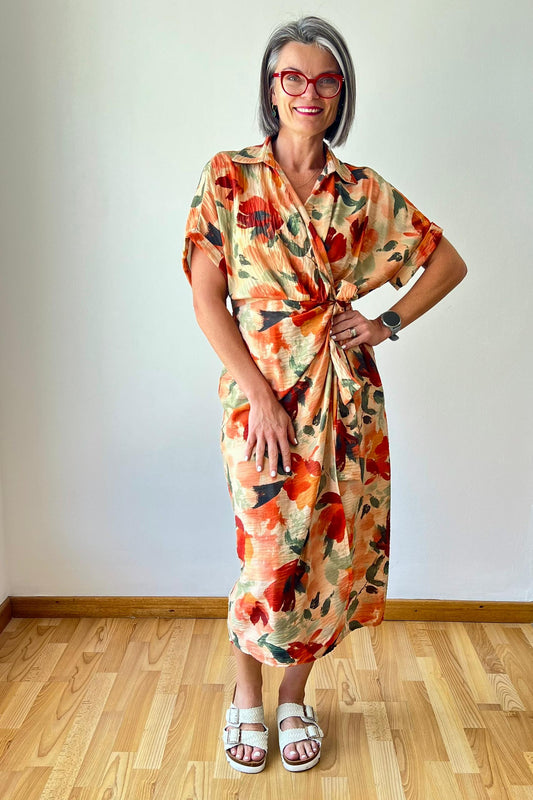 Aldi Wrap Dress Watercolour