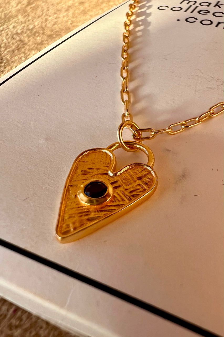 Gold and Garnet Heart