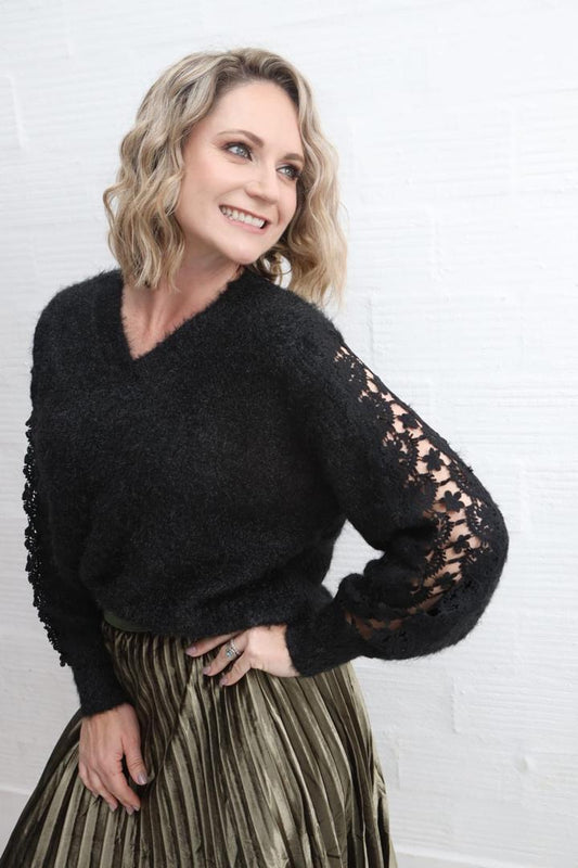 Black Lace Knit