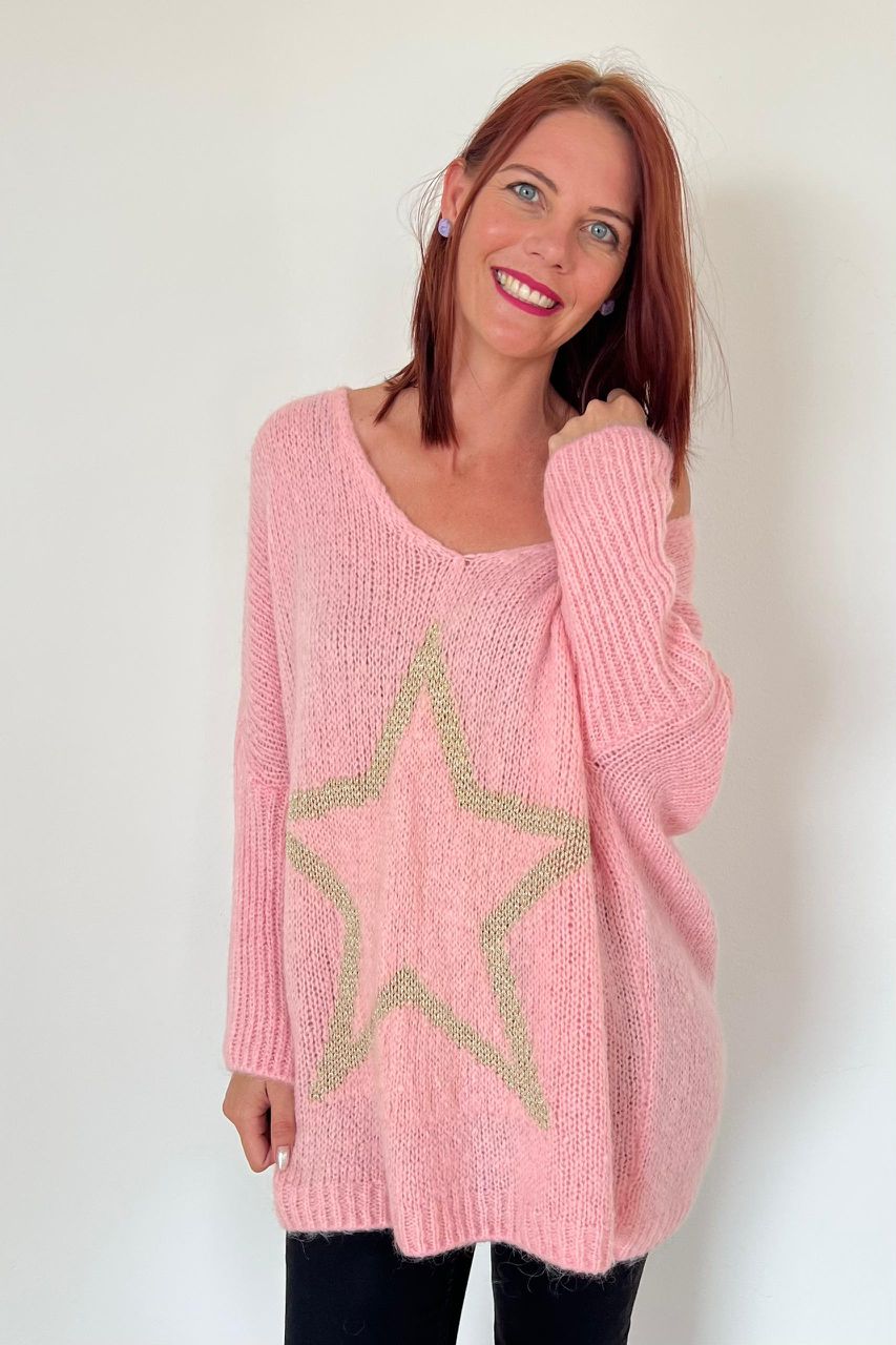 V-Neck Star Jersey/Knit
