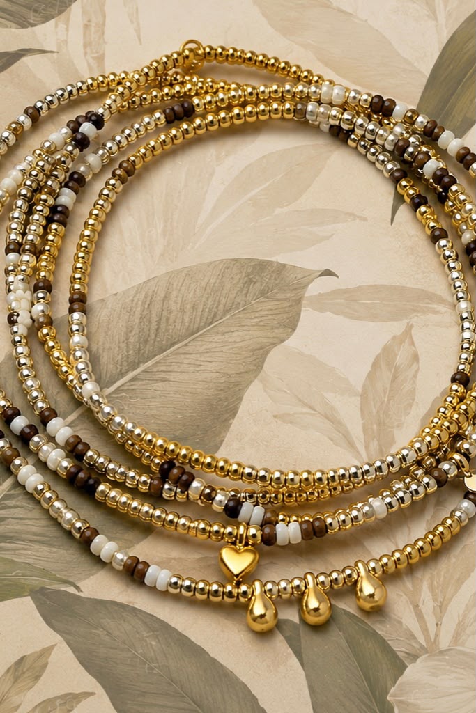 Six Wrap Elasticated Bracelet