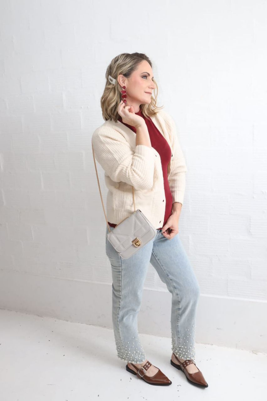 Pattern Cream Knit