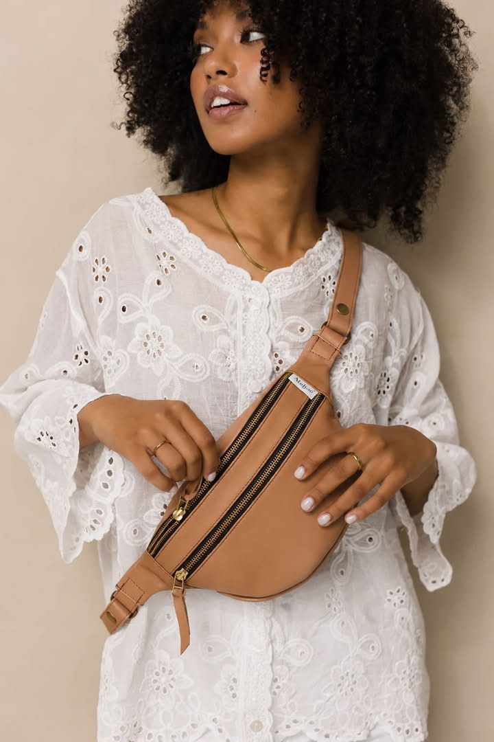 Michél Leather Moon Bag