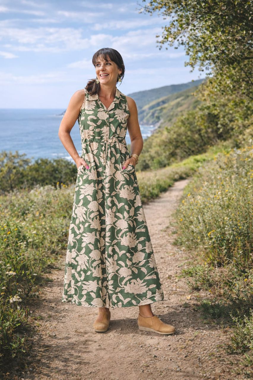 Florance Maxi Dress Moss Saffron