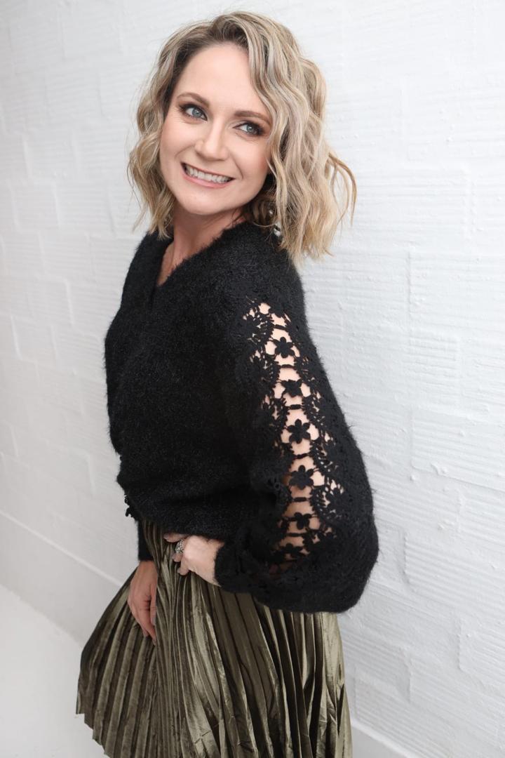 Black Lace Knit