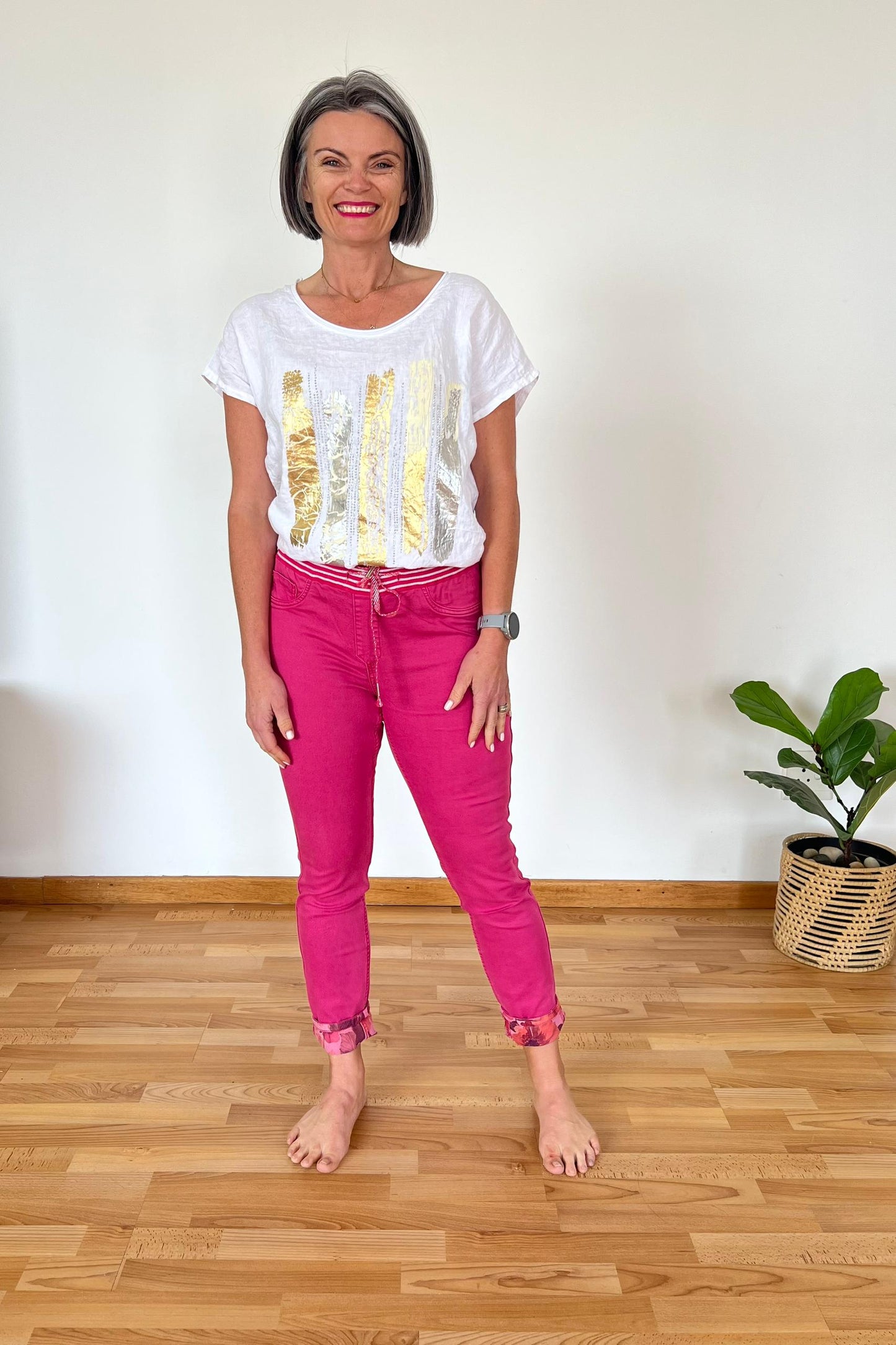 Fiore Rosa Reversable Jeans