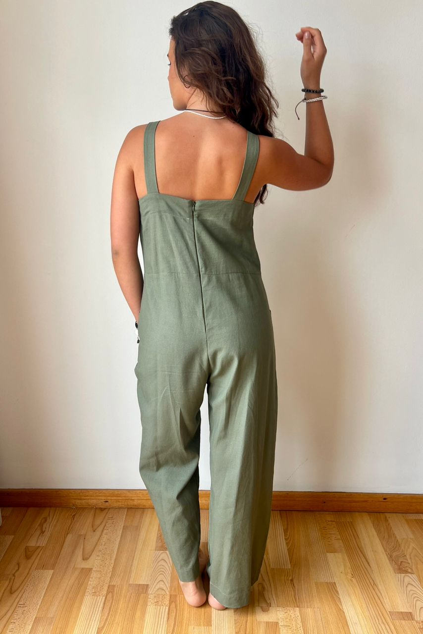 Bo Linen Jumpsuit Olive/Fatique