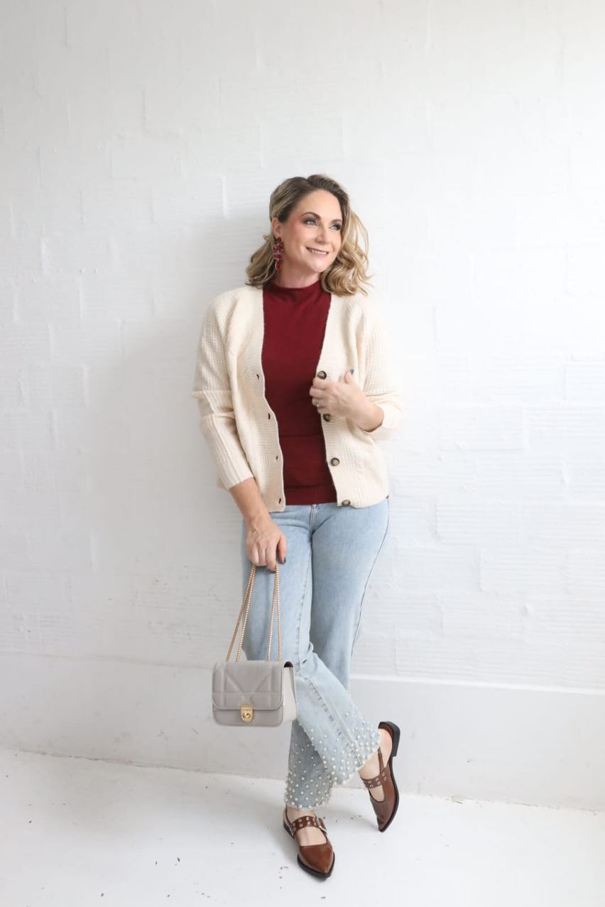 Pattern Cream Knit