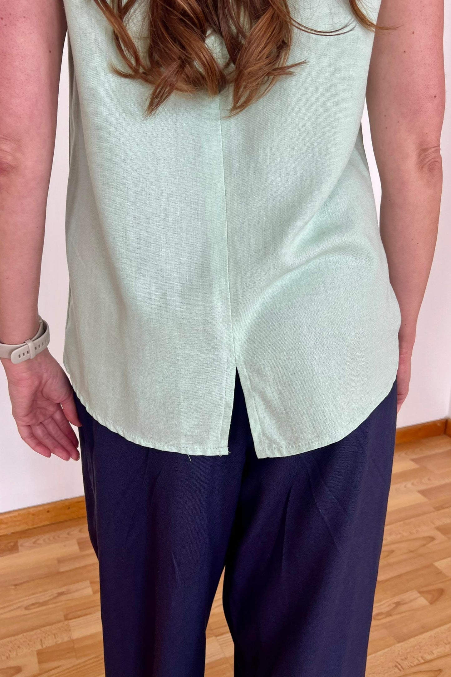 Boxy Linen Vest Fatique