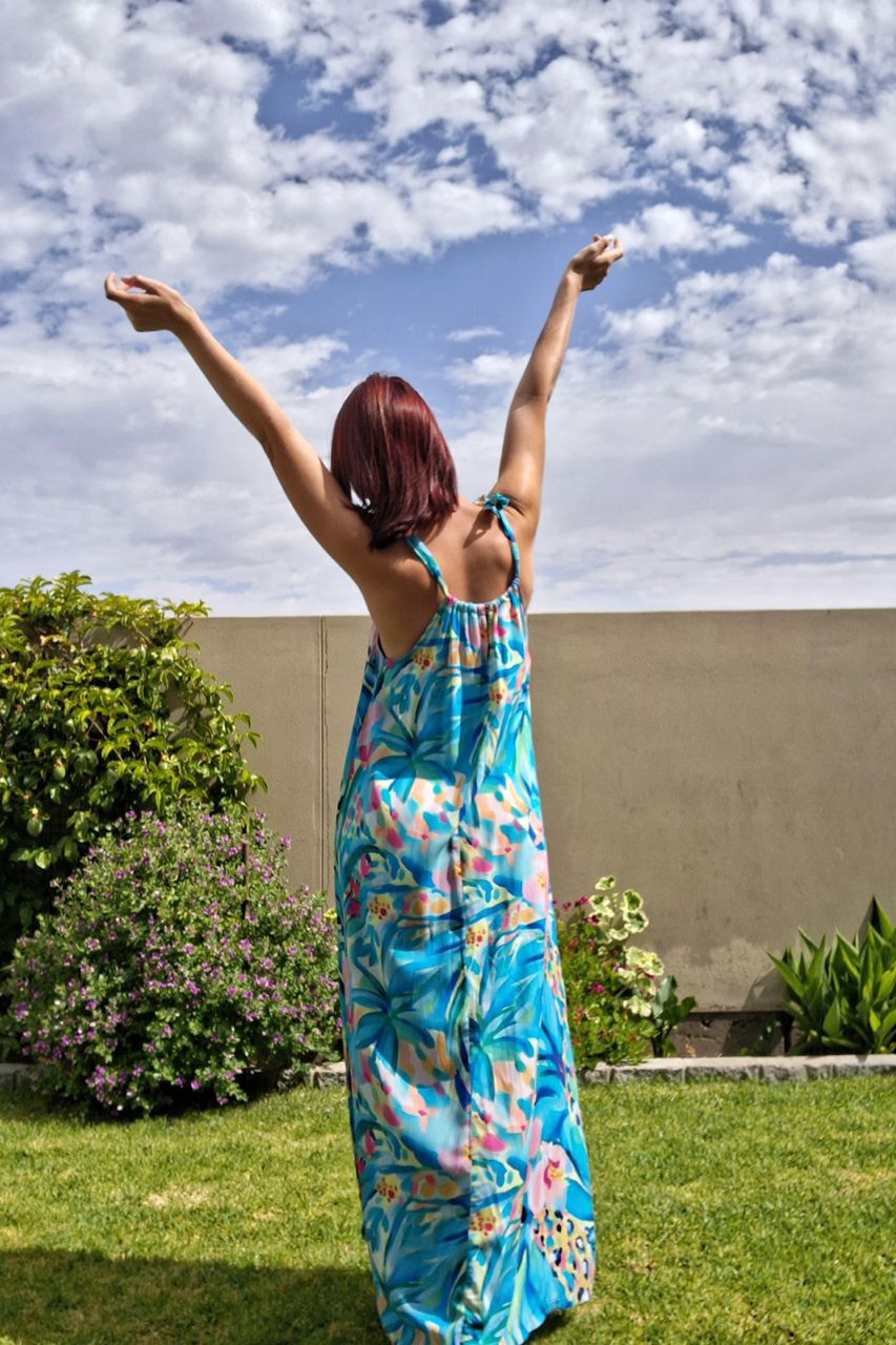 Lelane Halterneck Dress Aqua Jungle