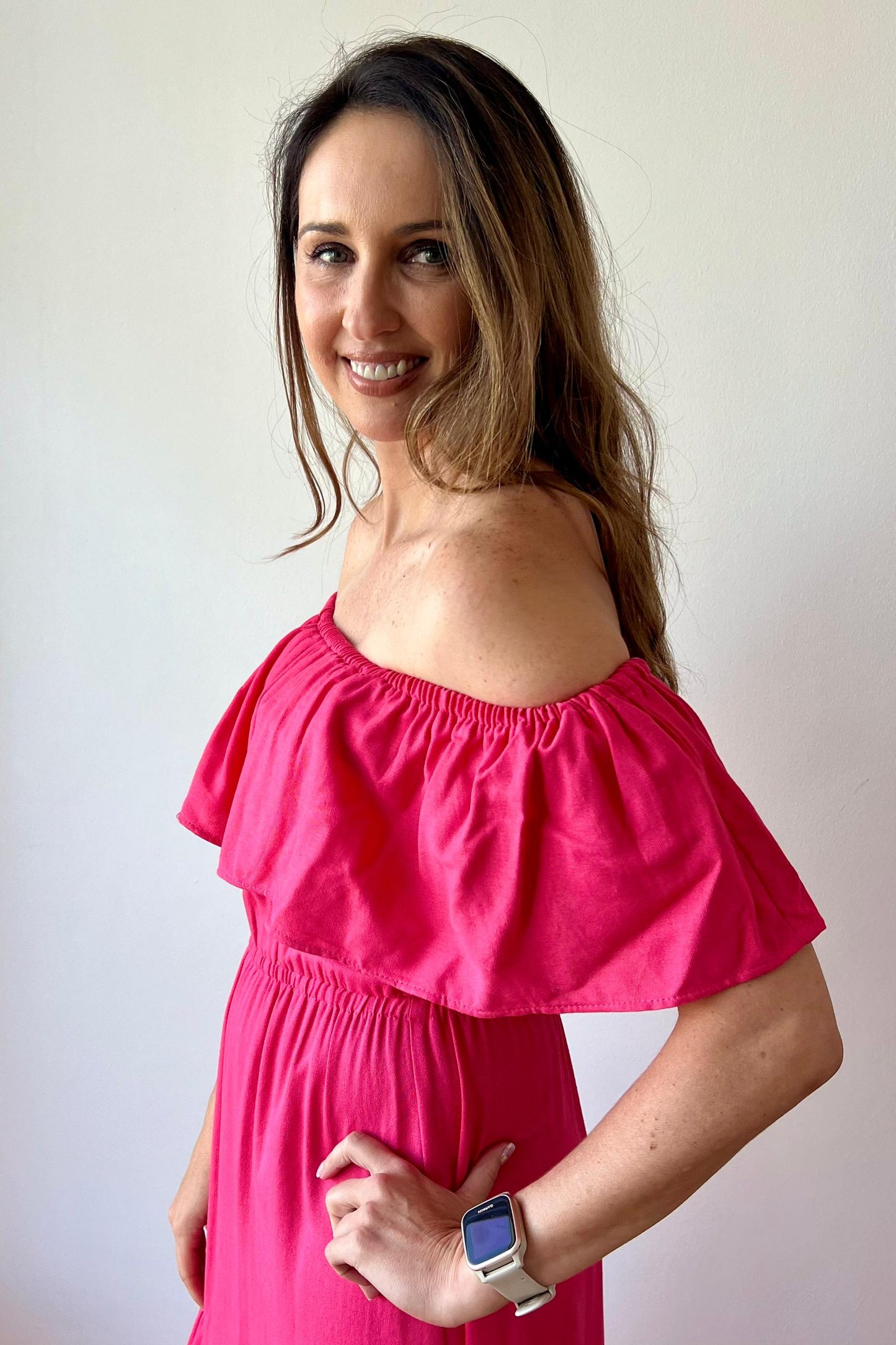 Phoebe Dress Cherise Pink