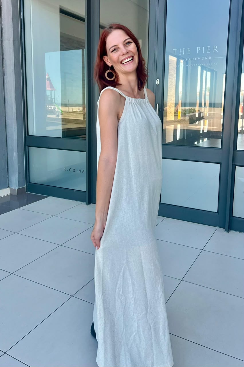 Lelane Halterneck Rayon Linen Dresses