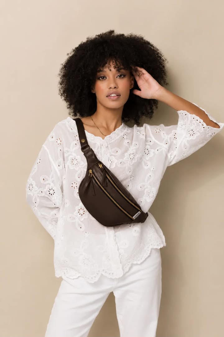 Michél Leather Moon Bag