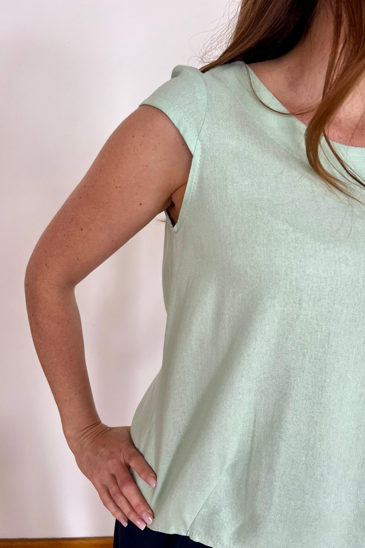 Boxy Linen Vest Fatique