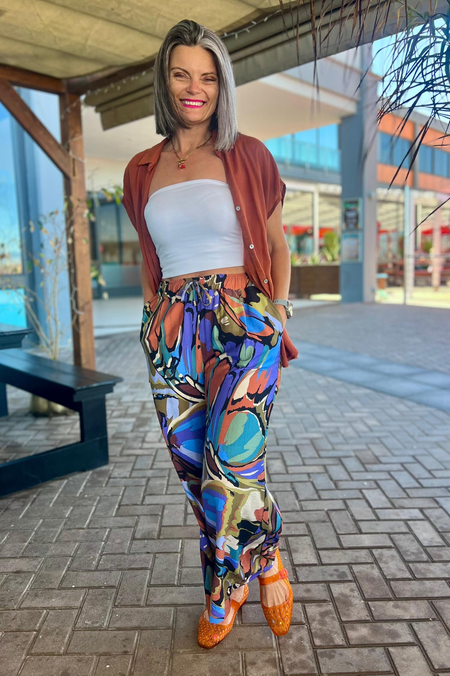 Relaxed Crop Pants Xotic Butterfly