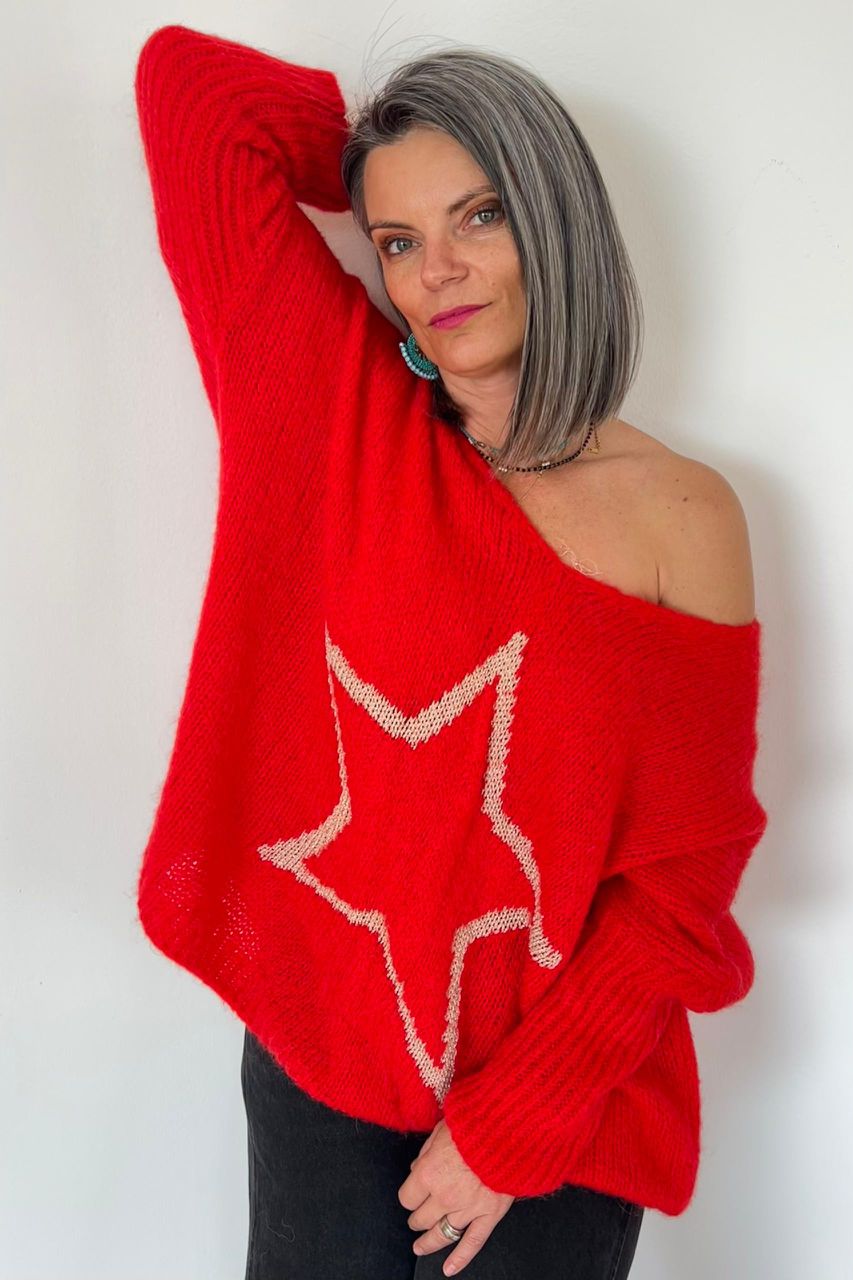 V-Neck Star Jersey/Knit