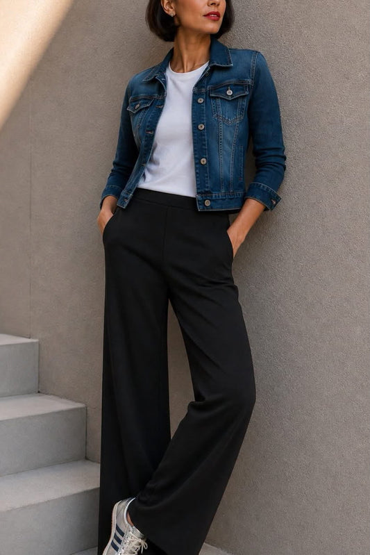 Bengaline Wide Leg Pants