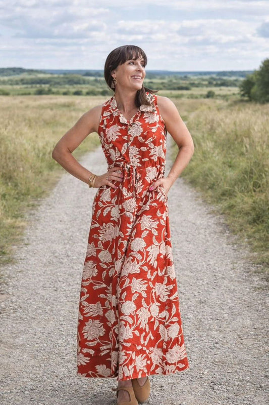 Florance Maxi Dress Berry Saffron