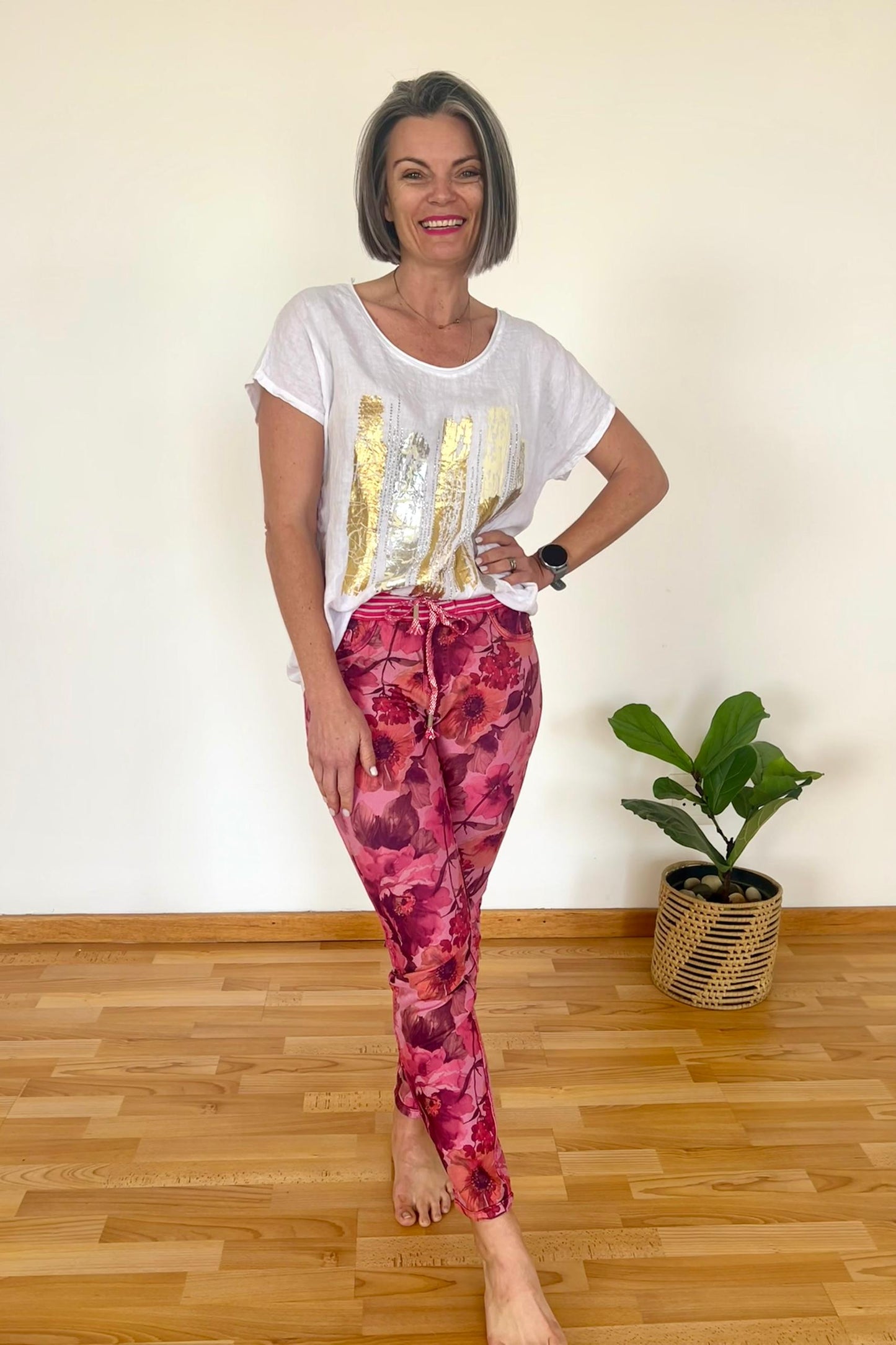 Fiore Rosa Reversable Jeans